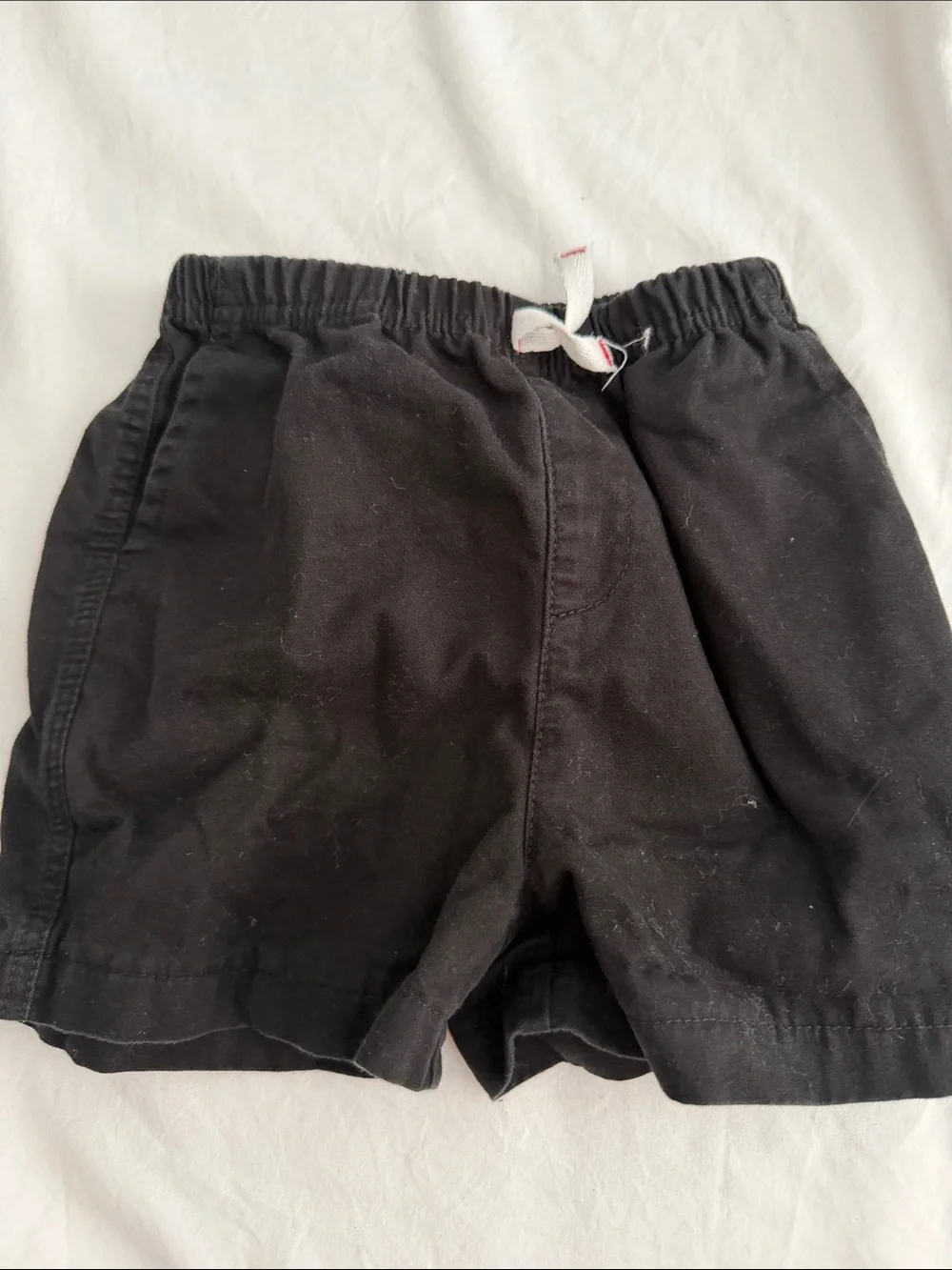 Kids Elastic Waist Shorts - Black, Olive, and Light Blue